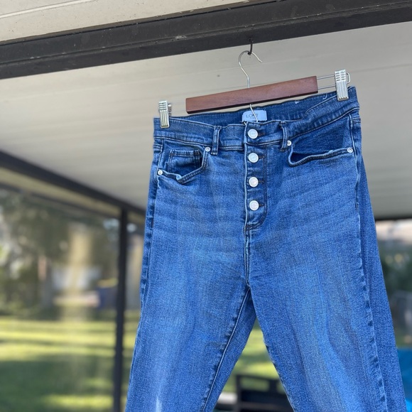 Loft Outlet High Rise Skinny Curvy Button Fly Jeans Size 6 - Picture 2 of 16